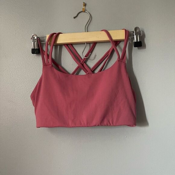 Athleta Mandy cross strap athletic mauve sports bra S - Picture 1 of 9